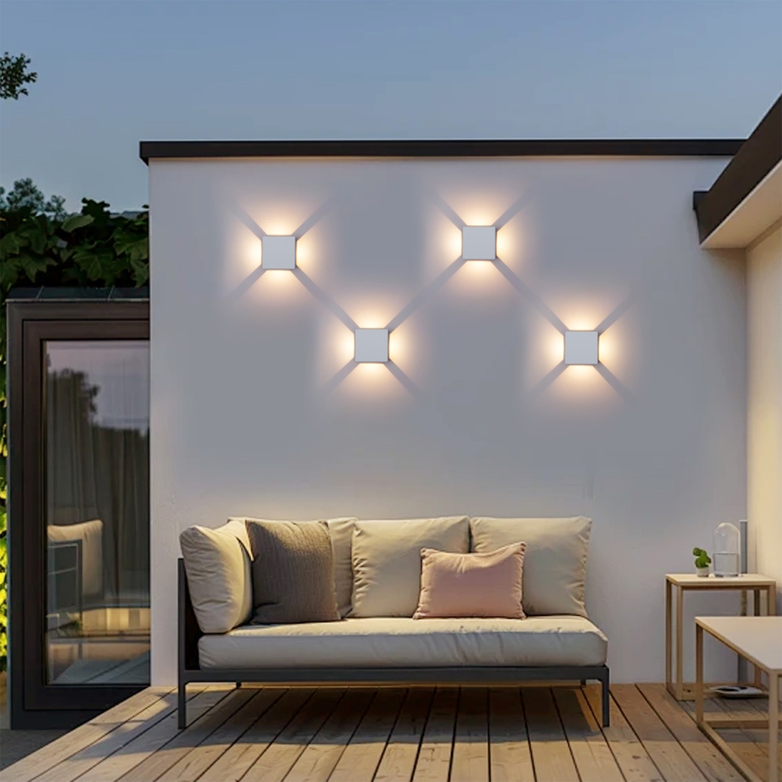 Brilagi - Applique murale extérieure LED QUADRAY LED/6W/230V blanche IP54