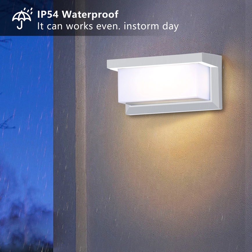 BRILAGI - Applique murale extérieure LED RGBW dimmable BRICKY 1xE27/12W/230V 2700-6500K IP54 blanche