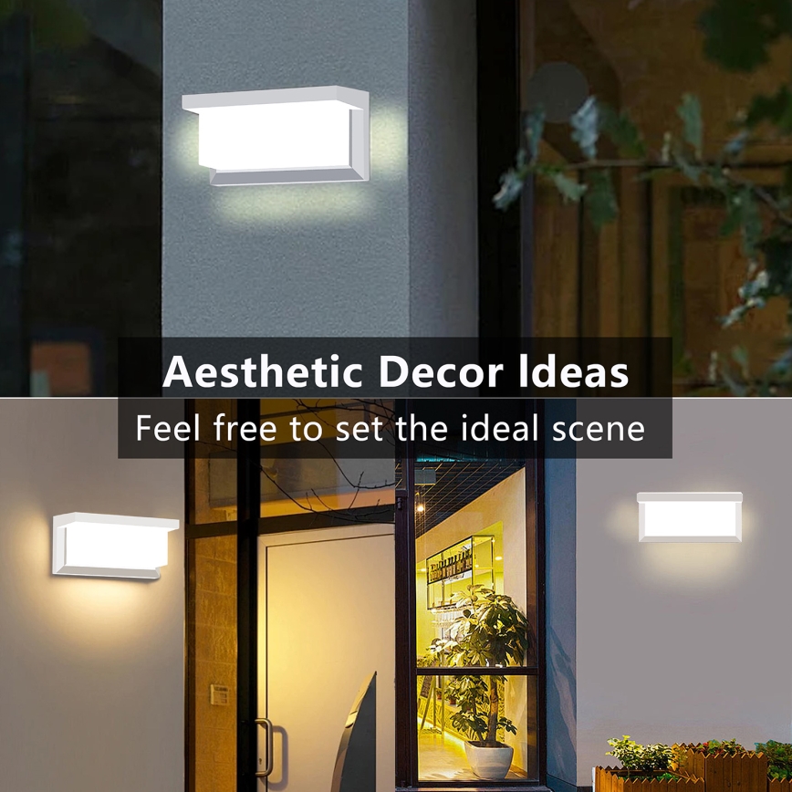 Brilagi - Applique murale extérieure LED RGBW dimmable BRICKY 1xE27/15W/230V 2700-6500K IP54 blanche