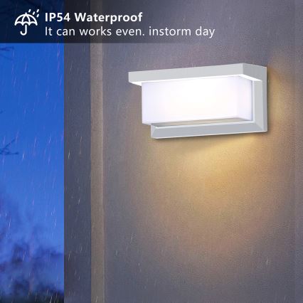 Brilagi - Applique murale extérieure LED RGBW dimmable BRICKY 1xE27/9W/230V 2700-6500K IP54 blanche