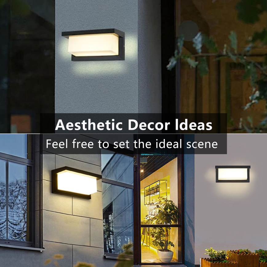 Brilagi - Applique murale d'extérieur LED RGBW dimmable BRICKY 1xE27/9W/230V 2700-6500K IP54 noir