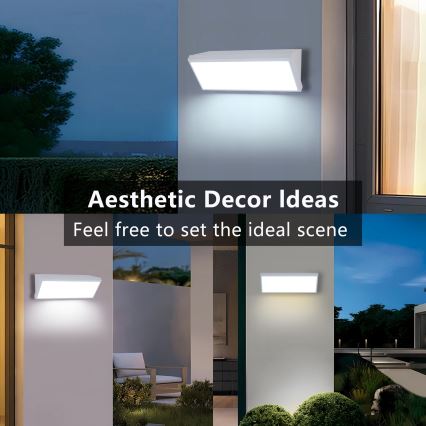 Brilagi - Applique murale extérieure LED TRIANGLE 42W/230V 3000/4000/6500K 45 cm blanche IP65