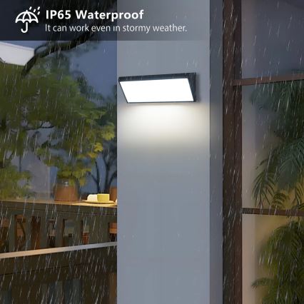 Brilagi - Applique murale extérieure LED TRIANGLE LED/42W/230V noire IP65