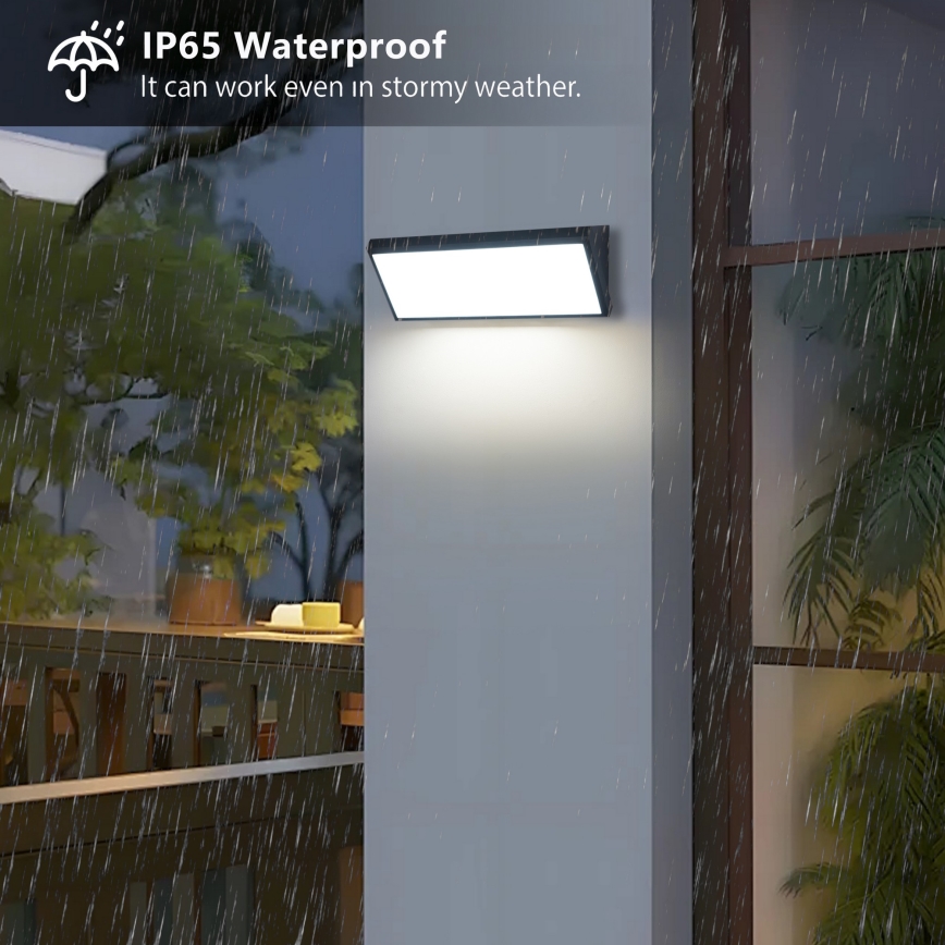 Brilagi - Applique murale extérieure LED TRIANGLE LED/42W/230V noire IP65