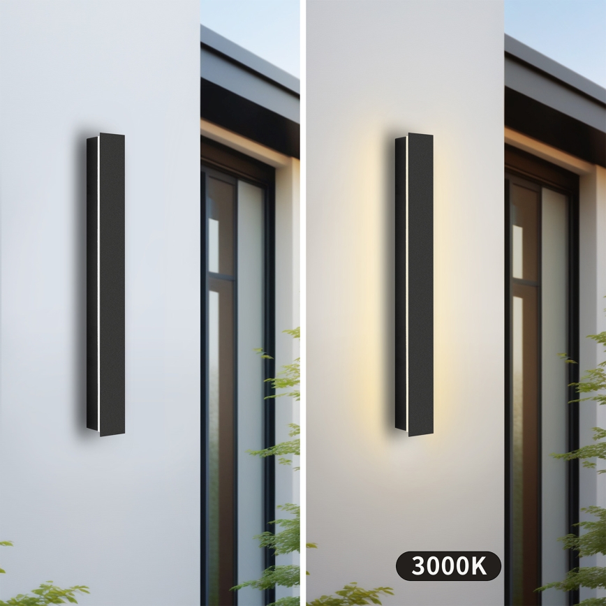 Brilagi - Applique murale d'extérieur LINEAR LED/12W/230V 3000K IP65 50 cm noire