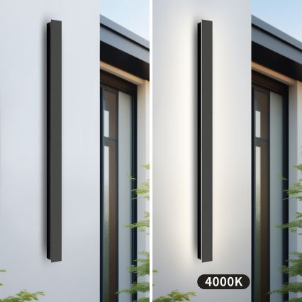 Brilagi - Applique murale d'extérieur LINEAR LED/22W/230V 4000K IP65 100 cm noire
