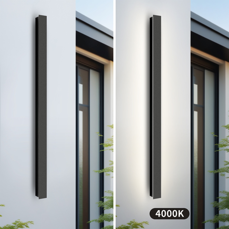 Brilagi - Applique murale d'extérieur LINEAR LED/22W/230V 4000K IP65 100 cm noire
