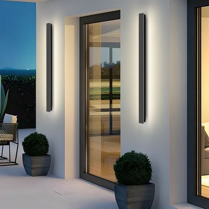 Brilagi - Applique murale d'extérieur LINEAR LED/22W/230V 4000K IP65 100 cm noire