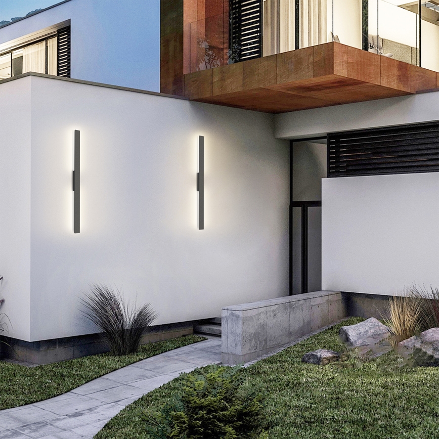 Brilagi - Applique murale extérieure LUNA LED 24W/230V 3000K IP65 100 cm anthracite