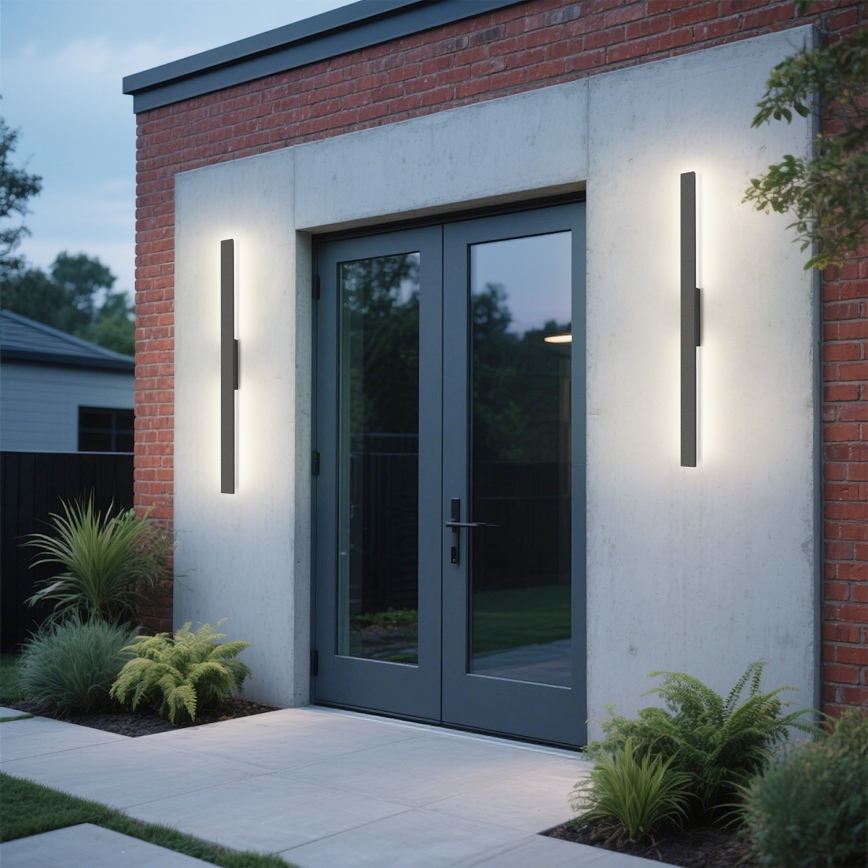 Brilagi - Applique murale extérieure LUNA LED 24W/230V 3000K IP65 100 cm anthracite