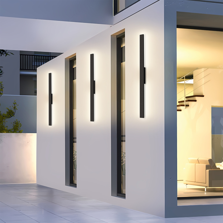 Brilagi - Applique murale d'extérieur LED LUNA LED/24W/230V 3000K IP65 100 cm noire