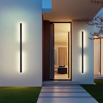 Brilagi - Applique murale extérieure LUNA LED/30W/230V 3000K IP65 150 cm noire IRC 90