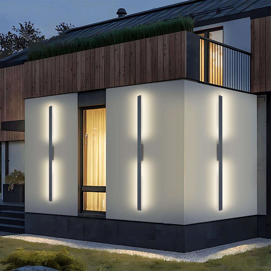 Brilagi - Applique murale d'extérieur LUNA LED/30W/230V 4000K IP65 150 cm anthracite CRI 90