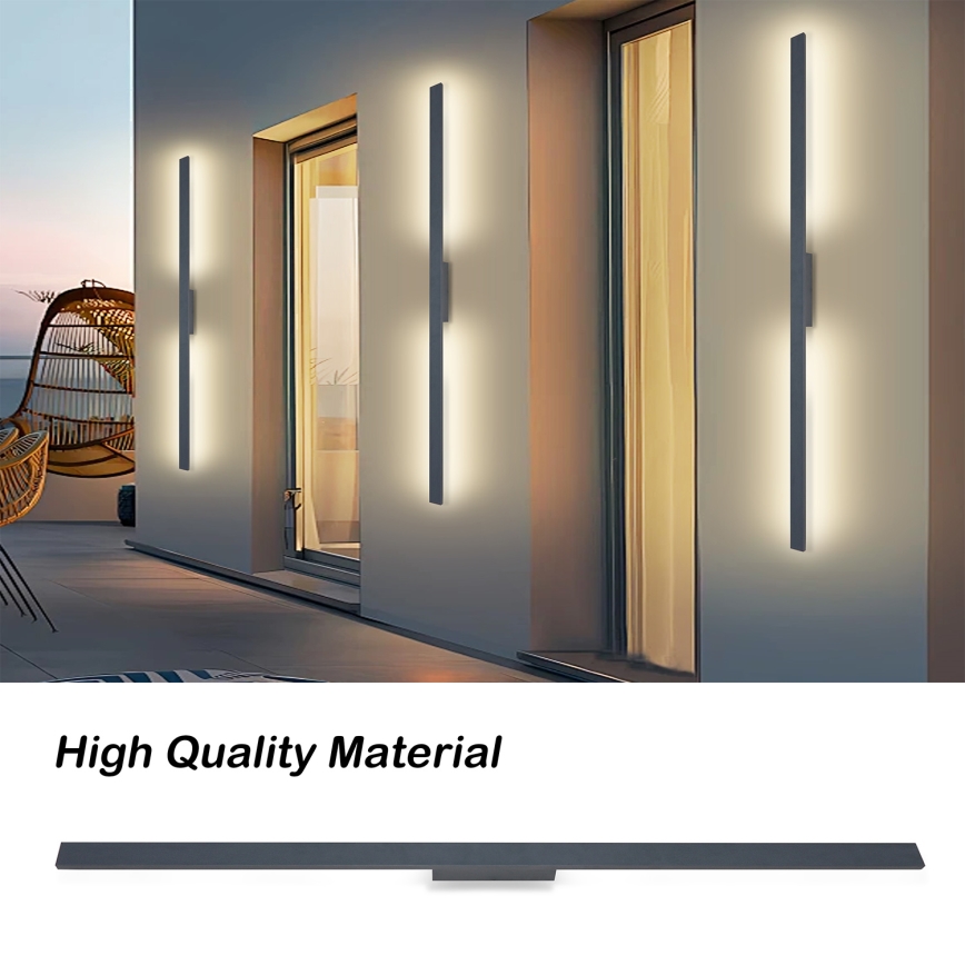 Brilagi - Applique murale d'extérieur LUNA LED/30W/230V 4000K IP65 150 cm anthracite CRI 90