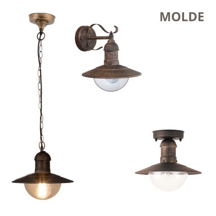 Brilagi - Applique murale extérieure MOLDE 1xE27/60W/230V IP44 bronze/patiné