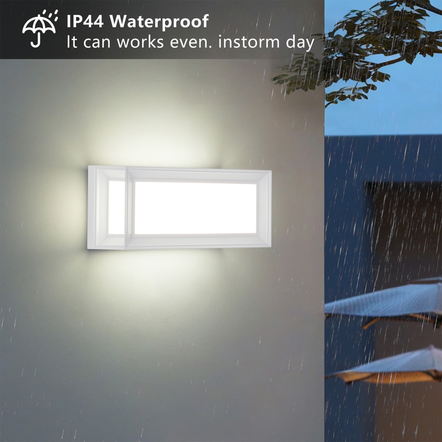 Brilagi - Applique murale d'extérieur LED PARKER/12W/230V 3000/4500/6000K blanche IP44