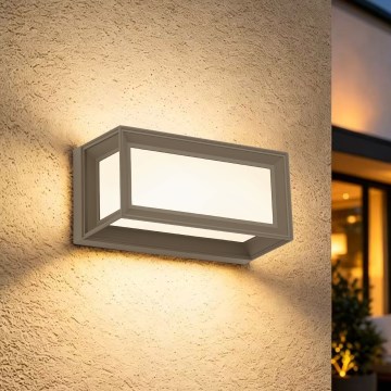 Brilagi - Applique murale extérieure PARKER LED/12W/230V 3000/4500/6000K grise IP44