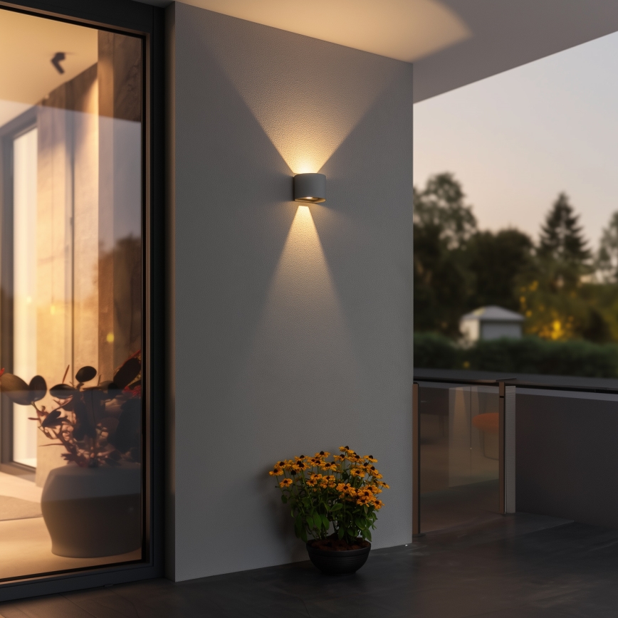 Brilagi - Applique murale extérieure RONDO LED/6W/230V gris IP54