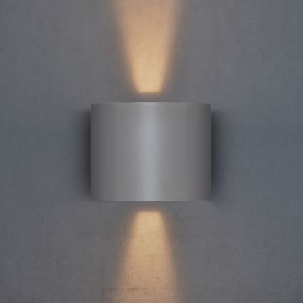 Brilagi - Applique murale extérieure RONDO LED/6W/230V gris IP54