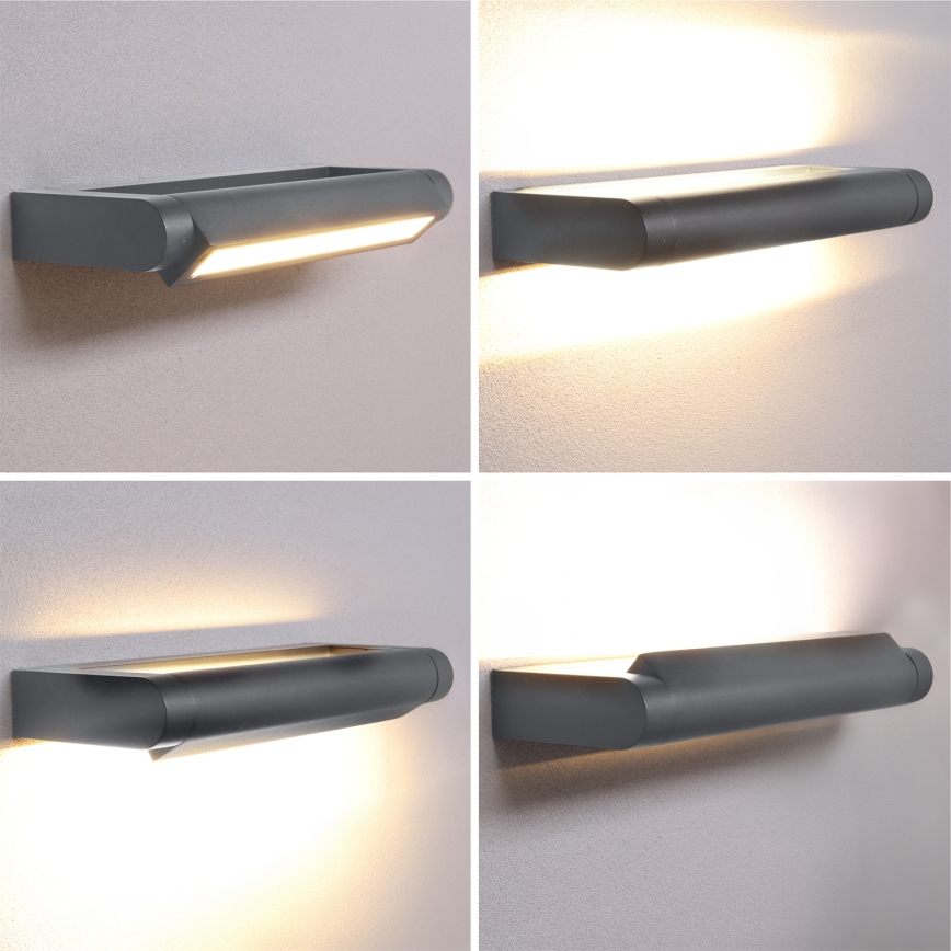 Brilagi - Applique murale extérieure LED SALERNO LED/12W/230V 35,5 cm anthracite IP65