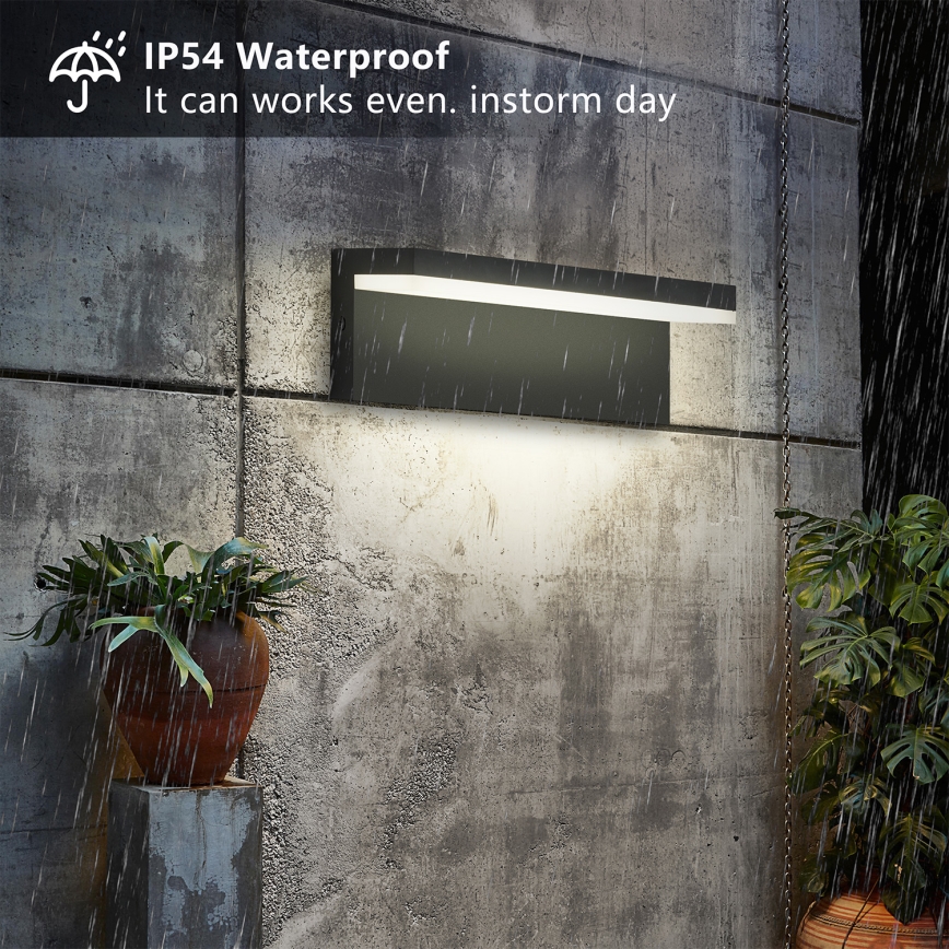 Brilagi - Applique murale extérieure TESSI LED/10W/230V noire IP54