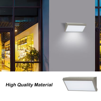 Brilagi - Applique murale extérieure TRIANGLE LED/20W/230V gris IP65