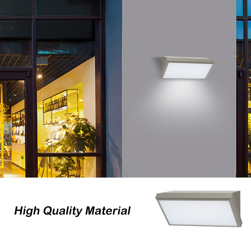 Brilagi - Applique murale extérieure TRIANGLE LED/20W/230V gris IP65
