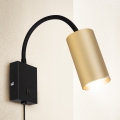 Brilagi - Applique murale flexible avec interrupteur SELE 1xGU10/30W/230V noir/doré
