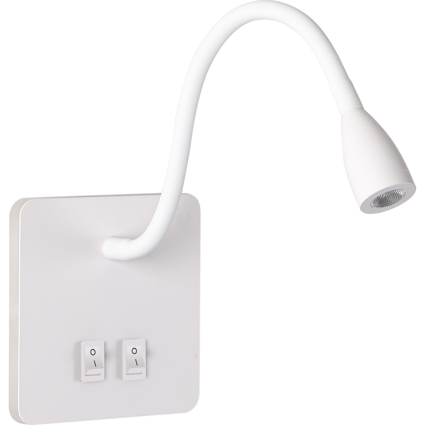 Brilagi - Applique murale flexible MAYA Double LED/4W/230V + LED/3W blanc
