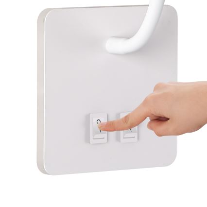 Brilagi - Applique murale flexible MAYA Double LED/4W/230V + LED/3W blanc