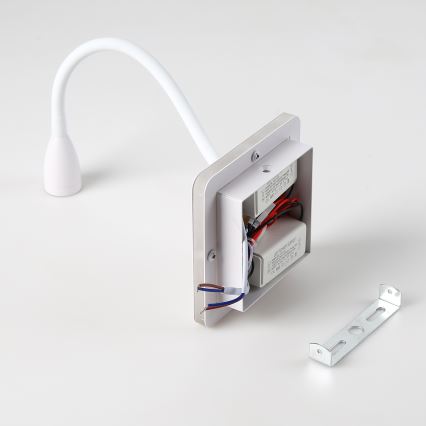 Brilagi - Applique murale flexible MAYA Double LED/4W/230V + LED/3W blanc