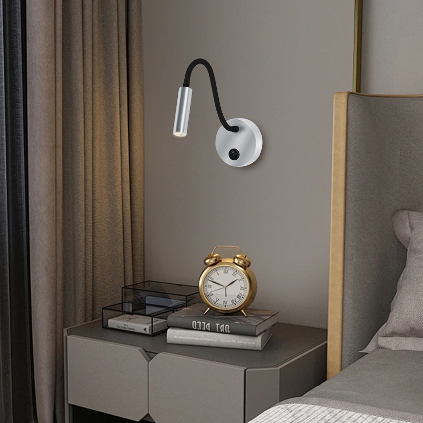 Brilagi - Applique murale flexible MAYA LED/3W/230V 4000K argent