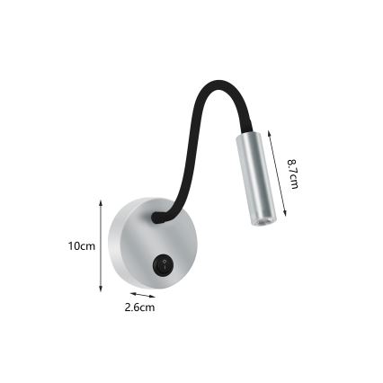 Brilagi - Applique murale flexible MAYA LED/3W/230V 4000K argent