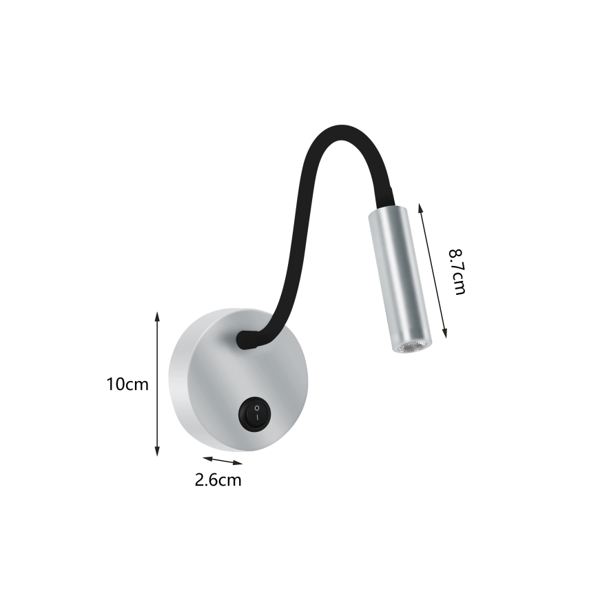 Brilagi - Applique murale flexible MAYA LED/3W/230V 4000K argent