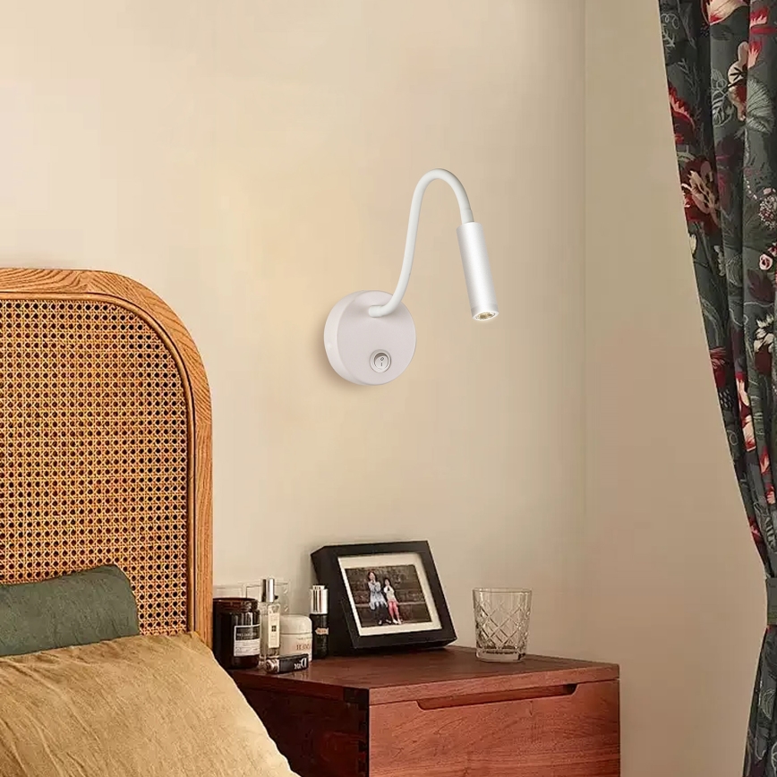 Brilagi - Applique murale flexible MAYA LED/3W/230V 4000K blanc