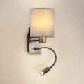 Brilagi - Applique murale flexible NUBILA 1xE27/25W/230V + LED/3W chrome mat/gris