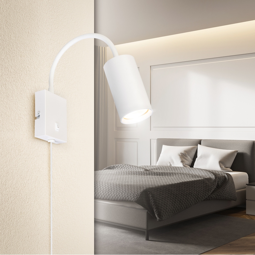 BRILAGI - Applique murale flexible avec interrupteur SELE 1xGU10/30W/230V blanche