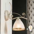 Brilagi - Applique murale LED ANTICO 1xE27/60W/230V 3000K blanc patiné
