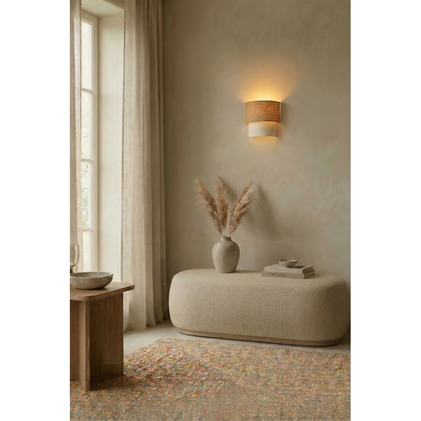 Brilagi - Applique murale LED BOHO ECO 1xE27/10W/230V beige/crème