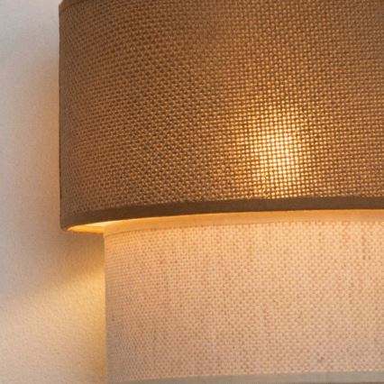 Brilagi - Applique murale LED BOHO ECO 1xE27/10W/230V beige/crème