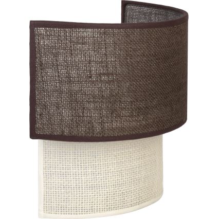 Brilagi - Applique murale LED BOHO ECO 1xE27/10W/230V marron/crème