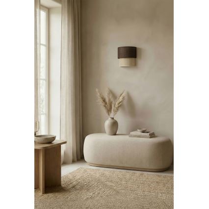 Brilagi - Applique murale LED BOHO ECO 1xE27/10W/230V marron/crème
