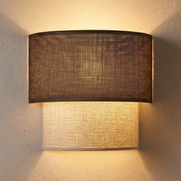 Brilagi - Applique murale LED BOHO ECO 1xE27/10W/230V marron/crème