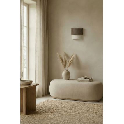 Brilagi - Applique murale LED BOHO ECO 1xE27/10W/230V marron/crème