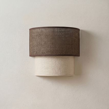 Brilagi - Applique murale LED BOHO ECO 1xE27/10W/230V marron/crème