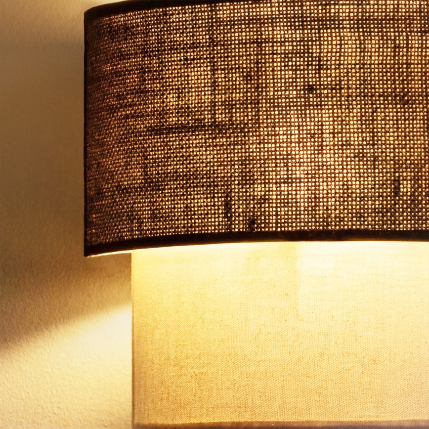 Brilagi - Applique murale LED BOHO ECO 1xE27/10W/230V marron/crème