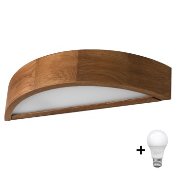 Brilagi - Applique murale LED CARVALHO 1xE27/60W/230V chêne cerise