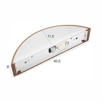 Brilagi - Applique murale LED CARVALHO 1xE27/60W/230V chêne cerise