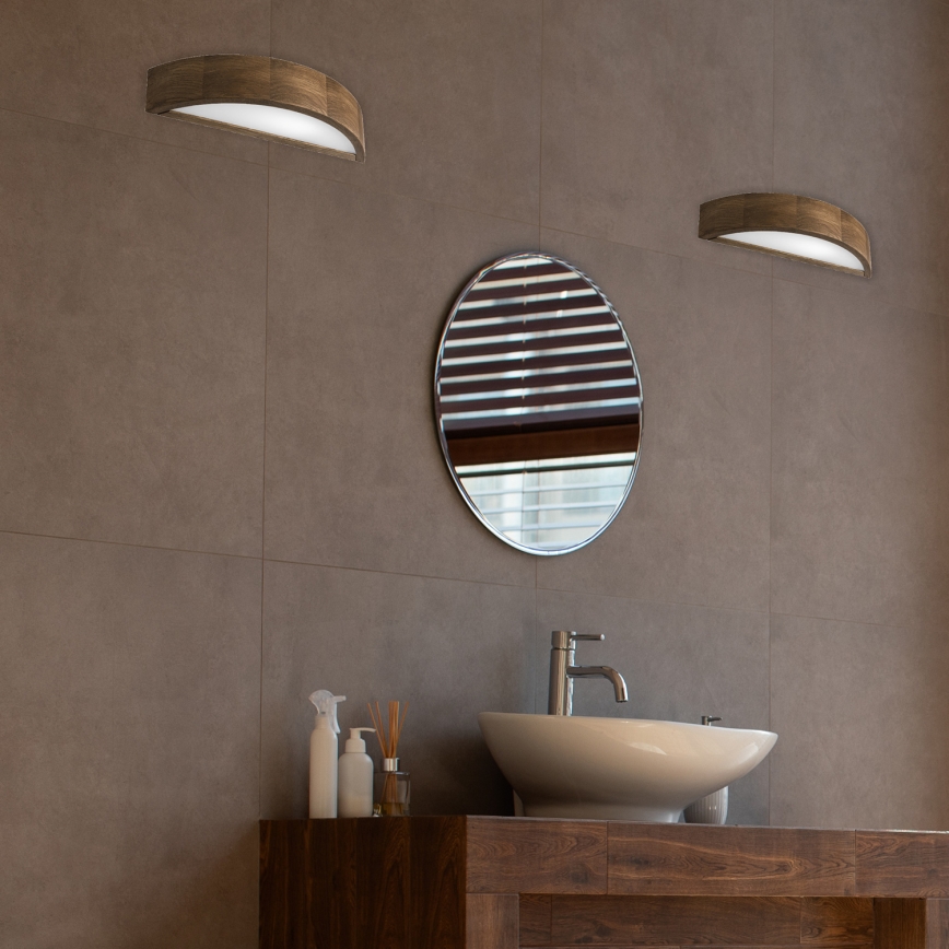 Brilagi - Applique murale LED CARVALHO 1xE27/60W/230V chêne noyer