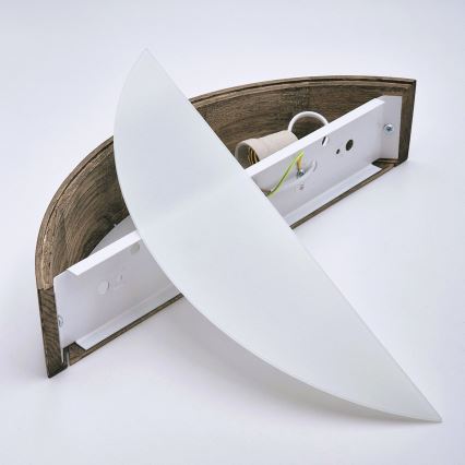 Brilagi - Applique murale LED CARVALHO 1xE27/60W/230V chêne noyer